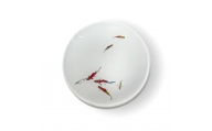 丸小皿 鯉 純白 ［NF265］