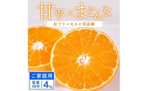 ＜ご家庭用＞甘平×まどんな 4kg ご家庭用「紅プリンセス」と同品種 愛媛果試48＜D25-318＞【1713694】 YWTAP259 2576114 - 愛媛県八幡浜市