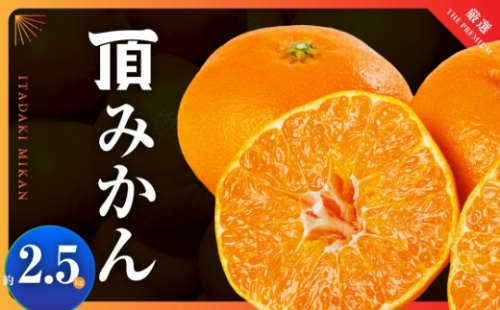＜発送月固定定期便＞＜定期便3か月＞頂みかん2.5kg＜E31-57＞全3回【4072792】 YWTAC046 2576277 - 愛媛県八幡浜市