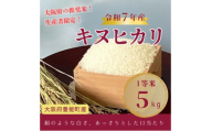 ＜令和7年産米＞大阪府豊能町産　キヌヒカリ　精米5kg　生産者限定米【1725345】
