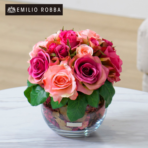 【母の日専用】アートフラワー エミリオ・ロバ　ローズポプリアレンジ M-p 母の日 ギフト 造花 プレゼント 2579150 - 三重県名張市