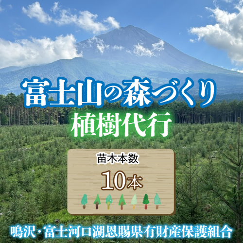 富士山の森づくり植樹代行(10本) FFA001-c 2579161 - 山梨県富士河口湖町