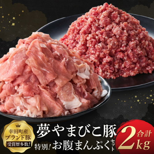 「夢やまびこ豚」特別！お腹まんぷくセット 小間切れ 1.0kg＋挽肉 1.0kg | 豚肉 肉 お肉 小間切れ こま切れ 挽き肉 挽肉 ミンチ 豚ミンチ 小分け 真空パック 冷蔵 送料無料 2579906 - 愛知県幸田町