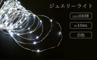 ジュエリーライト100球 アダプター付 (JE100) (カラー:白色) | LED イルミネーション 電飾 室内 ジュエリーライト アダプター