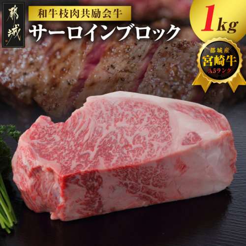 【和牛枝肉共励会牛】(A5)宮崎牛サーロインブロック1kg_AI-25-005 2583151 - 宮崎県都城市