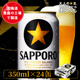 最終値下げ】サッポロ 黒ラベル ビール 350ml 24缶×2cs サッポロ
