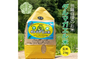 【令和7年産】世羅 ダルマガエル米 玄米 2kg お米 ごはん ご飯 米 世羅産 世羅米 あきろまん A055-01