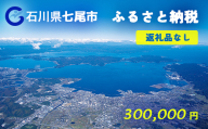 七尾市への寄付 300,000円（返礼品を受け取らない）