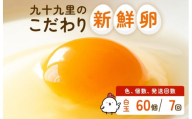 【定期便7回】九十九里ファームこだわりたまご贈答用 60個 ～あおい海・みどりの里～《白玉》 たまご 卵 玉子 タマゴ 白玉 卵かけご飯 新鮮 旨み 甘み 贈答用 贈答 ギフト 贈り物 千葉県 匝瑳市