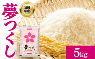 【数量限定】夢つくし(精米) 福岡県産ブランド米 5kg  (品番:3X10)