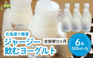 【定期12ヶ月】ジャージー飲むヨーグルト 500ml ×6 【ふるさと納税 人気 おすすめ ランキング ヨーグルト ジャージー牛乳 乳酸菌 安定剤不使用 乳化剤不使用 保存料不使用 濃厚 定期便 髙田牧場 北海道 十勝 鹿追町 送料無料】 SKM033