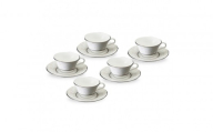 ナルミ ミラノビアンカ カップソーサー 5客セット 210cc 51461-23448