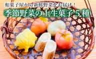 季節野菜の上生菓子5種　【11218-0315】