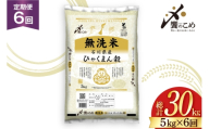 米 定期便 無洗米 ひゃくまん穀 5kg × 6回 総計30kg [中橋商事株式会社 石川県 宝達志水町 38601383] お米 コメ こめ kome ごはん 無洗 定期 6ヶ月 ひゃくまんごく 5キロ 30キロ 能登