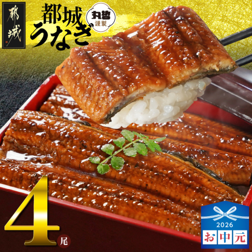 【お中元】宮崎県育ちのうなぎ蒲焼4尾720g以上≪山椒・たれ付≫_AE-M301-SG 2592809 - 宮崎県都城市
