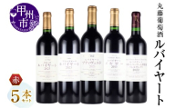 丸藤葡萄酒 ルバイヤートワイン 赤5本セット（MG）G02-650　【ワイン 赤ワイン Wine わいん 甲州市 山梨県】