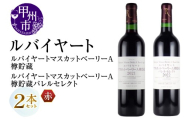 丸藤葡萄酒 ルバイヤートワイン【ルバイヤートマスカットベーリーA樽貯蔵・ルバイヤートマスカットベーリーA樽貯蔵バレルセレクト】2本セット（MG）C-696【ワイン 赤ワイン Wine わいん 甲州市 山梨県】