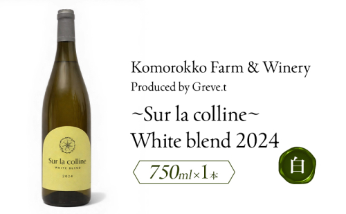 2024 Sur la colline  White blend　信州　小諸市ワイン　白ワイン　Greve.t　KomorokkoFarm&Winery 2594426 - 長野県小諸市