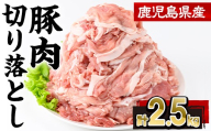 鹿児島県産豚肉切り落とし(計2.5kg・250g×10P)豚肉 切り落とし 小分け【株式会社羽根】A1087