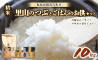【セット】 お米 里山のつぶ 10㎏とごはんのお供（軟白ねぎのねぎ味噌とねぎ味噌にんにく）セット | 生産者直送 白米 精米 ネギみそ 葱味噌 葱みそ おかず