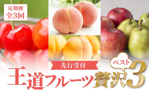 《先行受付》王道フルーツ贅沢ベスト３【定期便全3回】 060-T14 2596803 - 山形県大江町