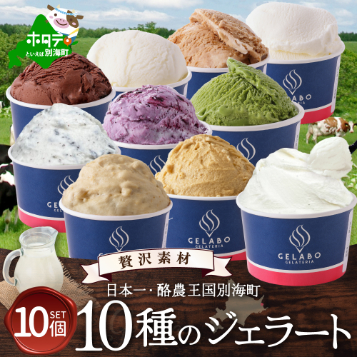 贅沢素材・10種のジェラート【EK0000014】 2596804 - 北海道別海町