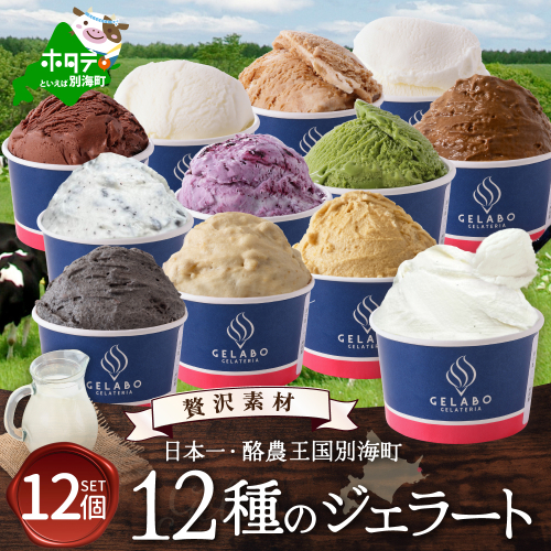贅沢素材・12種のジェラート【EK0000015】 2596805 - 北海道別海町