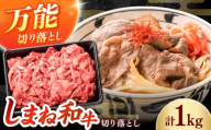 しまね和牛 切り落とし 1kg 和牛 牛肉 スライス / 島根県雲南市 / フジキコーポレーション株式会社 [AIEA001]