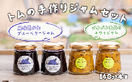 トムのブルーベリージャム&キウイジャム 140g×各2本 計4本 560g │ 国産 キウイ ブルーベリー 果実 果物 パンケーキ ヨーグルト パン セット 茨城県 つくば市