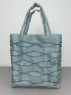 畳屋さんのヘリバッグ[手さげ(横はぎ)]水色 HNNBN001-5