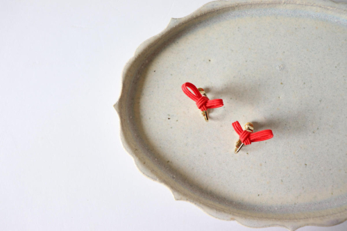 水引musubi耳飾り 赤 イヤリング HNNN015 2599273 - 埼玉県飯能市