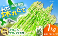 [2026年5月上旬以降順次発送][2S・Sサイズ]グリーンアスパラガス 1kg(露地栽培)[喜茂別町][久保田農園] アスパラ あすぱら アスパラガス あすぱらがす グリーンアスパラ 冷蔵 冷蔵配送 野菜 春野菜 [AJAM016] 6000 6000円 6千円
