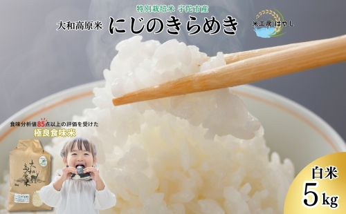 令和7年宇陀市産 大和高原米 にじのきらめき 白米5kg / 令和7年宇陀市産 米 こめ お米 お取り寄せ 美味しい オススメ 大和高原米 精米済 奈良 宇陀 新米 白米 にじのきらめき 米工房はやし ふるさと納税 2600715 - 奈良県宇陀市