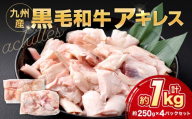 九州産 黒毛和牛 アキレス 約1.0kg（250g×4パック）肉 お肉 にく ニク 冷凍 福岡県 北九州市