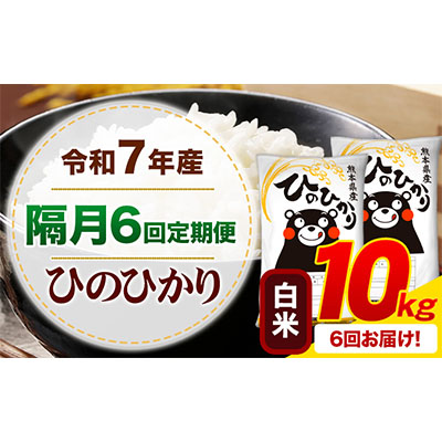 令和7年産 【隔月6回定期便】 白米 ひのひかり 10kg 《お申込み翌月から出荷》 熊本県産 無洗米 白米 精米 ひの 熊本県 苓北町 SDGs むせんまい 米 コメ こめ 国産  2600848 - 熊本県御船町