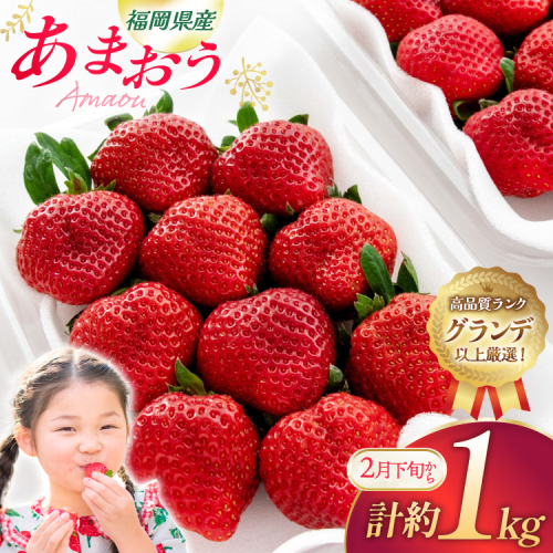 いちご あまおう 270g 4p 計約1kg【2月後半-3月後半発送】 2027年発送 先行予約 [hurrah. 福岡県 宇美町 um40bjm200000] イチゴ 苺 フルーツ 果物 果実 甘い あまい グランデ 2602916 - 福岡県宇美町