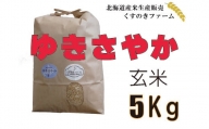 【令和5年産】北海道岩見沢産くすのきファームのゆきさやか玄米（5Kg）【34106】