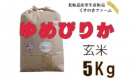 【令和5年産】北海道岩見沢産くすのきファームのゆめぴりか玄米（5Kg）【34108】