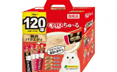 いなば　CIAO猫ちゅ～る　贅沢バラエティ480本（14ｇｘ120本ｘ4袋入）（ケース） 2603225 - 静岡県静岡市