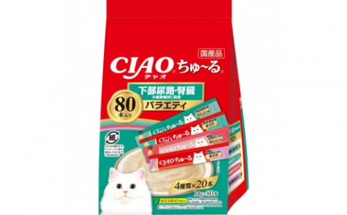 いなば　CIAO猫ちゅ～る　下部尿路・腎臓の健康維持に配慮バラエティ480本（14ｇｘ80本ｘ6袋入）（ケース） 2603230 - 静岡県静岡市