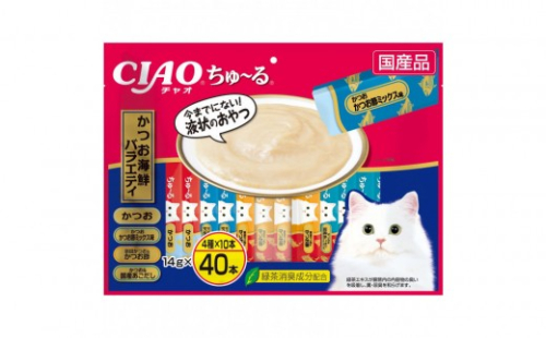 いなば　CIAO猫ちゅ～る　かつお海鮮バラエティ320本（14ｇｘ40本ｘ8袋入）（ケース） 2603236 - 静岡県静岡市