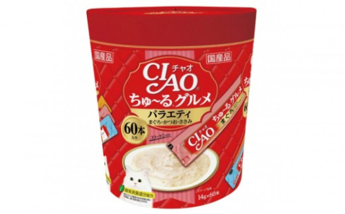 いなば　CIAO猫ちゅ～る　グルメバラエティ480本（14ｇｘ60本ｘ8袋入）（ケース） 2603241 - 静岡県静岡市