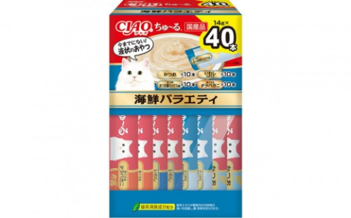 いなば　CIAO猫ちゅ～る　海鮮バラエティ320本（14ｇｘ40本入りBOXｘ8袋入）（ケース） 2603245 - 静岡県静岡市