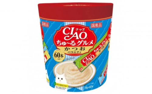 いなば　CIAO猫ちゅ～るグルメ　かつおバラエティ480本（14ｇｘ60本ｘ8袋入）（ケース） 2603253 - 静岡県静岡市