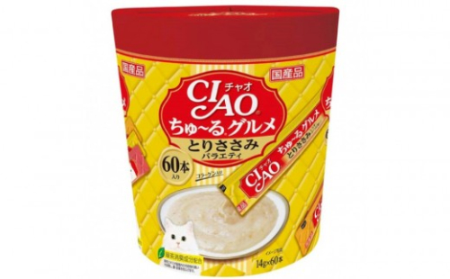 いなば　CIAO猫ちゅ～るグルメ　とりささみバラエティ480本（14ｇｘ60本ｘ8袋入）（ケース） 2603256 - 静岡県静岡市
