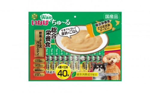 いなば　犬ちゅ～る　総合栄養食　野菜・チーズバラエティ320本（14ｇｘ40本ｘ8袋入）（ケース） 2603262 - 静岡県静岡市