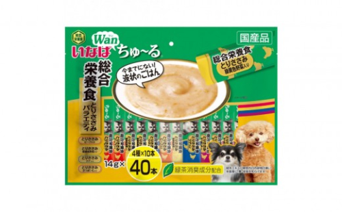 いなば　犬ちゅ～る　総合栄養食　とりささみバラエティ320本（14ｇｘ40本ｘ8袋入）（ケース） 2603270 - 静岡県静岡市