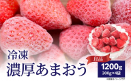 冷凍濃厚あまおう(良品) 300g×4袋 いちご イチゴ 苺 あまおう 冷凍 冷凍フルーツ 料理 お菓子 福岡県 八女市