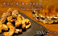 《父の日までにお届け》 お酒 おつまみ デザート ナッツ ・ オ ・ キャラメリゼ 100g × 2パック カシューナッツ ピーカンナッツ アーモンド 【 沼津BARスイーツ Nuts au carameliser 】父の日