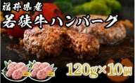 [002-a002] 福井県産 若狭牛 ハンバーグ 10個 極上の味！【国産 牛肉 黒毛和牛 和牛 冷凍】